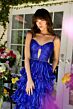Ava Presley 29263 Front Cutout Tiered Skirt Pleated Dress