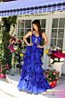 Ava Presley 29263 Front Cutout Tiered Skirt Pleated Dress
