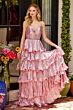 Ava Presley 29263 Front Cutout Tiered Skirt Pleated Dress