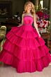 Ava Presley 29529 Ruffle Skirt Strapless Beaded Neck Dress