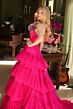 Ava Presley 29529 Ruffle Skirt Strapless Beaded Neck Dress