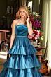 Ava Presley 29529 Ruffle Skirt Strapless Beaded Neck Dress