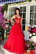 Ava Presley 29530 Beaded Sweetheart Neck Basque Waist Dress