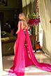 Ava Presley 29535 Plunging Sides Shoulder Streamer Dress