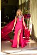 Ava Presley 29535 Plunging Sides Shoulder Streamer Dress