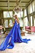 Ava Presley 29535 Plunging Sides Shoulder Streamer Dress