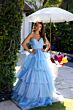 Ava Presley 29546 Sweetheart Neck Tiered Ruffle Skirt Dress