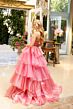 Ava Presley 29546 Sweetheart Neck Tiered Ruffle Skirt Dress