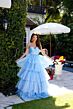 Ava Presley 29546 Sweetheart Neck Tiered Ruffle Skirt Dress