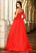 Ava Presley 38828 Long Sleeve One-Shoulder Overskirt Dress