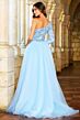 Ava Presley 38828 Long Sleeve One-Shoulder Overskirt Dress