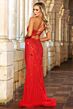 Ava Presley 38876 One-Shoulder Cutout Back Beaded Dress