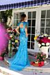 Ava Presley 39552 Cutout Back Puff Sleeve Sequin Dress