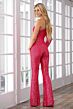 Ava Presley 39576 Juliet Sleeve Fit-And-Flare Sequin Jumpsuit