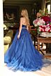 Ava Presley 39580 Plunging Halter Neck Beaded Waist Dress