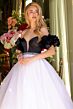 Ava Presley 39581 Ruffle Sleeve Plunging Neck Dress