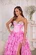 Ava Presley 26442 Tiered Skirt Beaded Strapless Dress