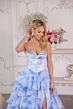 Ava Presley 26442 Tiered Skirt Beaded Strapless Dress
