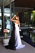 Ava Presley 26518 Strapless High Slit Streamer Dress