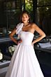 Ava Presley 26524 Ruched One-Shoulder Rosette Dress