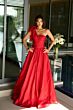 Ava Presley 26524 Ruched One-Shoulder Rosette Dress