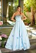 Ava Presley 26532 Beaded Strapless Satin A-Line Dress