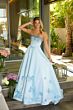 Ava Presley 26532 Beaded Strapless Satin A-Line Dress