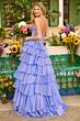 Ava Presley 42213 Tiered Skirt Beaded Sweetheart Neck Dress