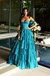 Ava Presley 42213 Tiered Skirt Beaded Sweetheart Neck Dress