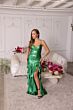 Ava Presley 47101 Lace-Up Back Tiered Skirt Dress