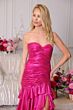 Ava Presley 47103 Strapless Ruched Bodice Ruffle Skirt Dress