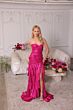 Ava Presley 47103 Strapless Ruched Bodice Ruffle Skirt Dress