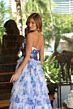 Ava Presley 47106 Tiered Ruffle Skirt Strapless Dress