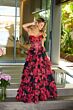 Ava Presley 47108 Basque Waist Tiered Skirt Floral Dress