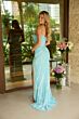 Ava Presley 47123 High Slit Embellished V-Neck Dress