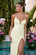 Ava Presley 47123 High Slit Embellished V-Neck Dress