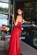 Ava Presley 47124 Asymmetric Neck Side Streamer Sequin Dress