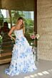 Ava Presley 47145 Ruffle Skirt Floral Applique Bodice Dress