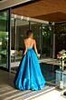 Ava Presley 47146 Halter Neck Bubble Hem Ruffle Slit Dress