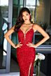 Ava Presley 47147 Sequin Plunging Neck Spaghetti Strap Dress