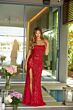 Ava Presley 47156 High Slit Scoop Neck Sequin Dress