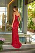 Ava Presley 47156 High Slit Scoop Neck Sequin Dress