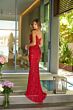 Ava Presley 47156 High Slit Scoop Neck Sequin Dress