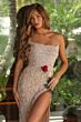 Ava Presley 47159 Scallop Neck Beaded High Slit Dress