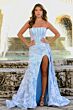 Ava Presley 28291 Side Drape Strapless Dress