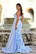 Ava Presley 28291 Side Drape Strapless Dress