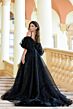 Ava Presley 28556 Cold-Shoulder Balloon Sleeve Dress