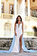 Ava Presley 28558 Back Streamer Beaded Strap Dress
