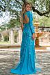 Ava Presley 28578 Cutout Back Long Sleeve Dress