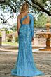 Ava Presley 28578 Cutout Back Long Sleeve Dress